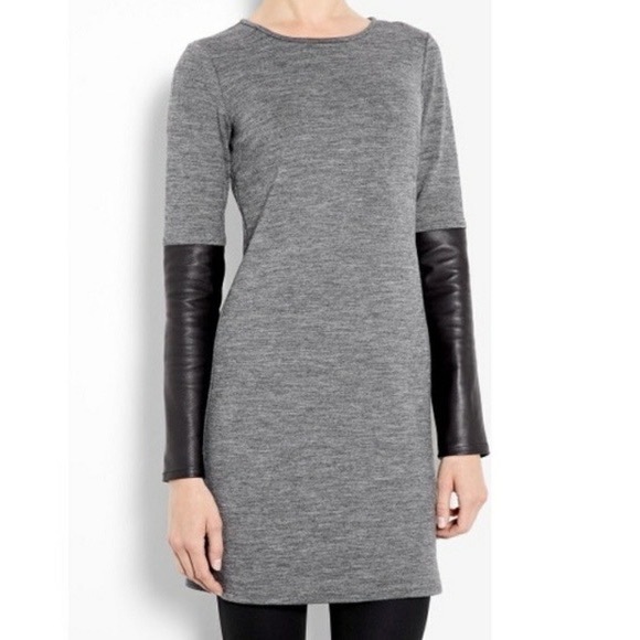 Derik Lam 10 Crosby Sweater dress with leather sleeves - Picture 6 of 6